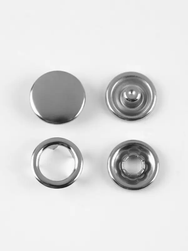 Кнопки рубашечные TEIRA, закрытые, d=11 мм, 10 шт., в пластиковом боксе, цвет серебряный