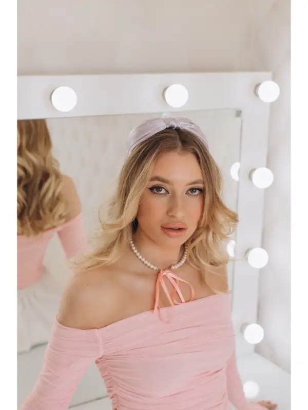 Ободок для волос QF &laquo;Трейси&raquo;, 4 см, сиреневый