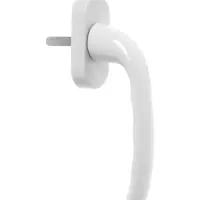 Ручка для окон ПВХ ТУНДРА, алюминий и пластик, 32 мм, цвет белый, набор 2 шт