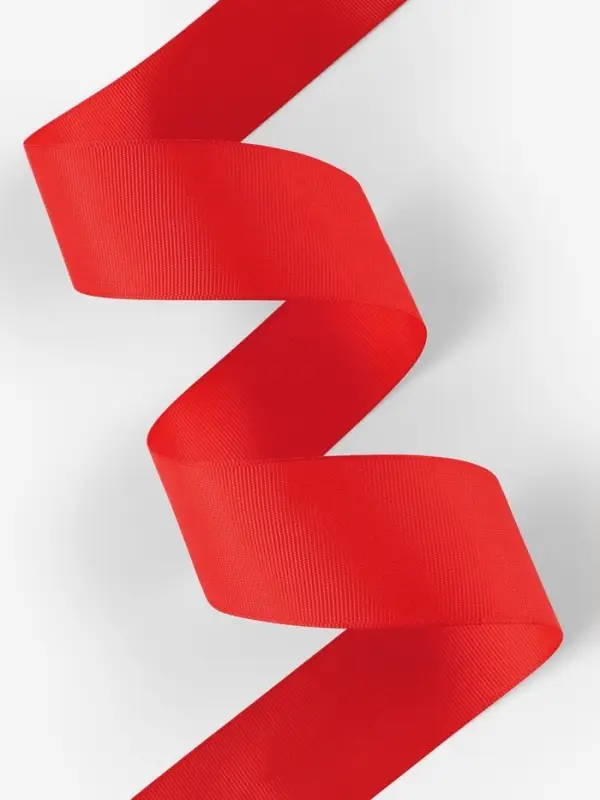 Лента репсовая, 40 мм, 23&plusmn;1 м, красная №26