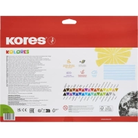 Карандаши цветные 36цв 3-гран,точилка Kores 93336.01