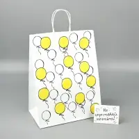 Пакет подарочный с открыткой &laquo;С Днём рождения&raquo;, крафт, 28&times;22&times;13 см