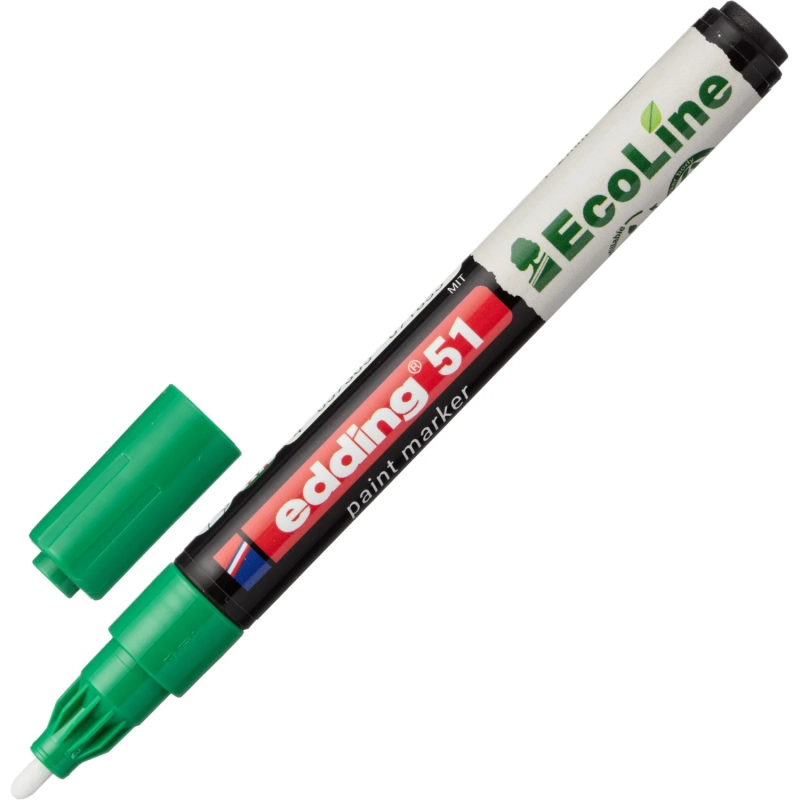 Маркер лаковый E-51 на водной основе, зелёный, 1-2 мм