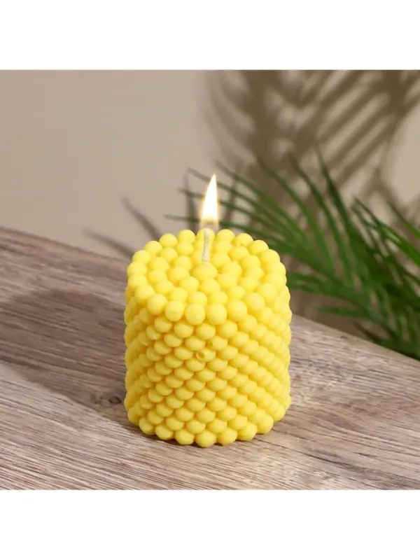 Свеча фигурная формовая &laquo;Столб шарики&raquo;, 6&times;6&times;7 см, соевый воск, МИКС