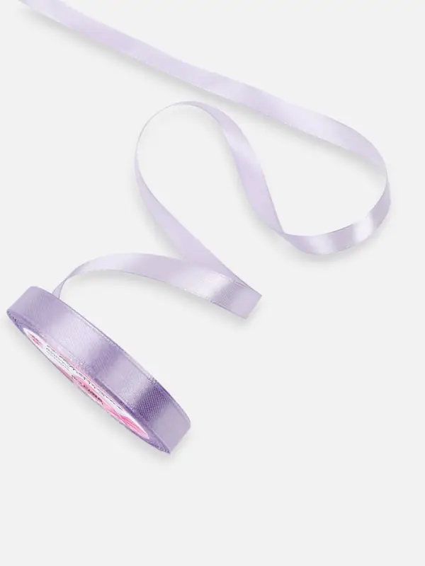 Лента атласная, 12 мм, 23±1 м, светло-сиреневая №290 Лента атласная, 12 мм, 23±1 м, светло-сиреневая №290