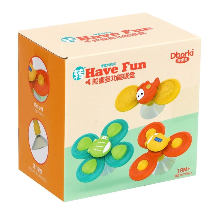 Набор спиннеров для ванной на присосках «Транспорт», 3 шт. в наборе Набор спиннеров для ванной на присосках «Транспорт», 3 шт. в наборе