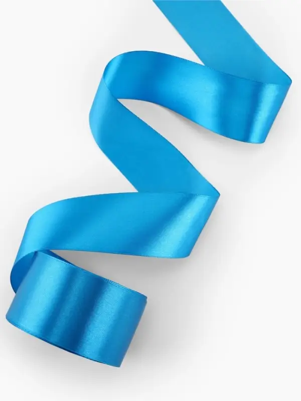 Лента атласная, 50 мм, 23&plusmn;1 м, тёмно-голубая