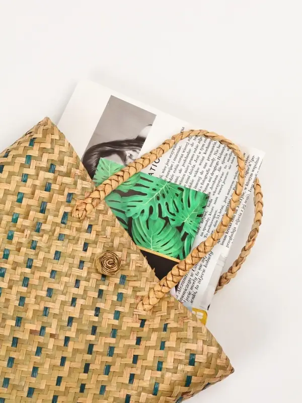 Сумка плетёная из пандана и водного гиацинта, 38&times;14&times;40 см