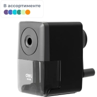 Точилка механическая Deli, 1 отв., со струбциной,картонная коробка, ассорти