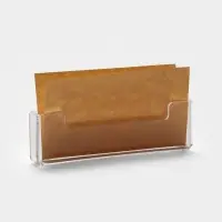 Подставка под визитки, 9.8&times;1.8&times;3 см, оргстекло 2 мм