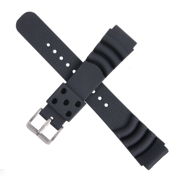 Ремешок для часов 20 мм, силикон, l-23.5 см, черный Ремешок для часов 20 мм, силикон, l-23.5 см, черный