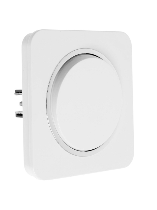 Выключатель, серия "Circular", 10 А, 1 кл., скрытый, белый, серебристая рамка