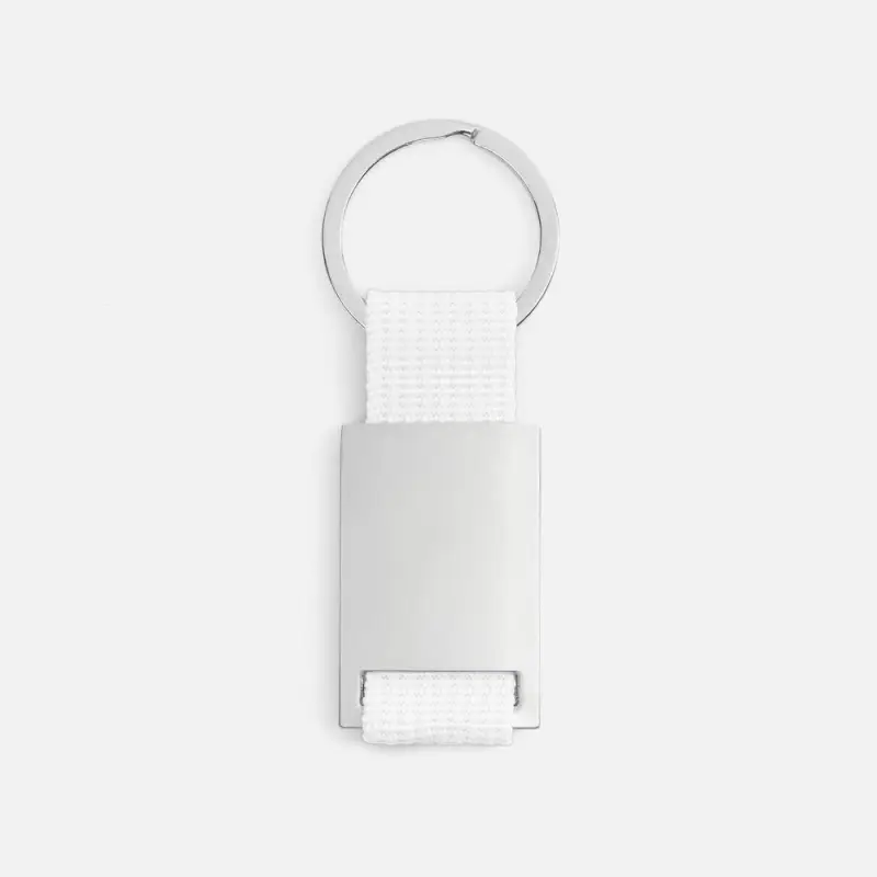 Брелок Inlet с тканевой вставкой, белый Брелок Inlet с тканевой вставкой, белый