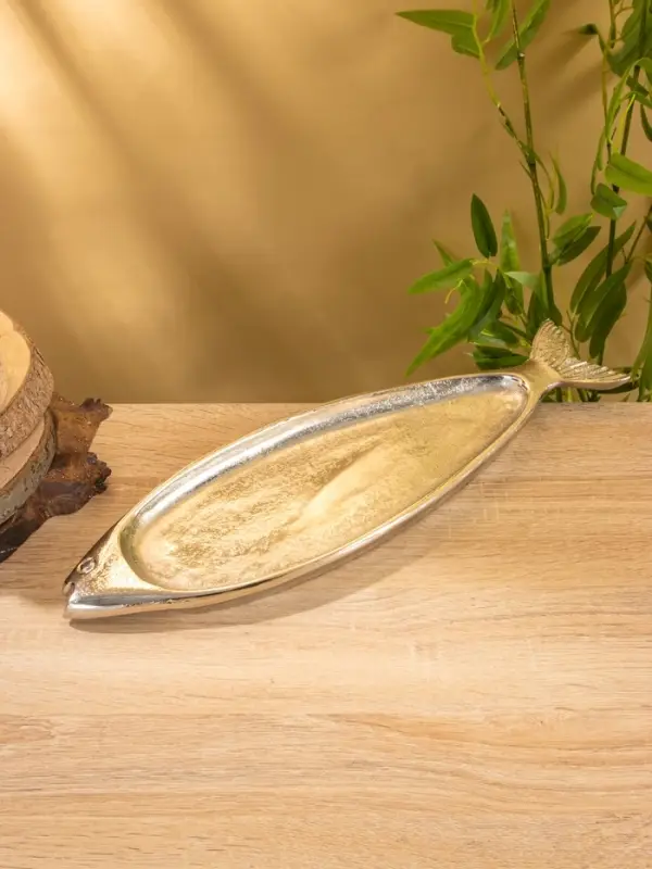 Блюдо сервирочное Блюдо сервирочное "Рыбка" алюминий 41,5х12х2 см