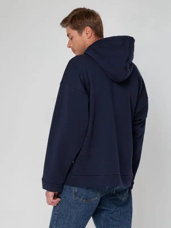 Худи унисекс оверсайз Seamark, темно-синее, размер XS/S Худи унисекс оверсайз Seamark, темно-синее, размер XS/S