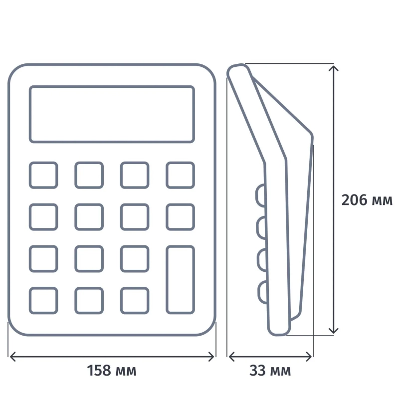 Калькулятор настольный Attache&nbsp; SDC-444S 12-разрядный черный 206х158х33мм