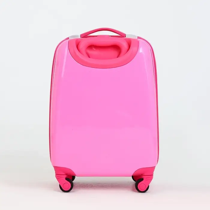 Чемодан детский на колёсах 29 л (XS), на молнии, розовый