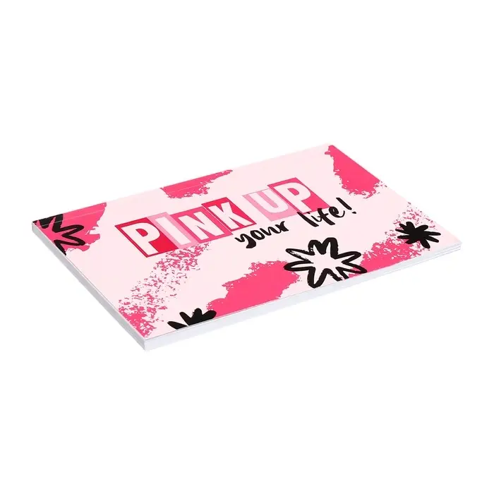 Планинг недатированный A6, с открывными листами, 50 листов, на склейке, мягкая обложка, PINK STYLE