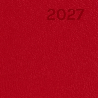 Ежедневник датированный 2027 ИМИДЖ Attache А5,168л,138x213мм,иск.кожа,красн