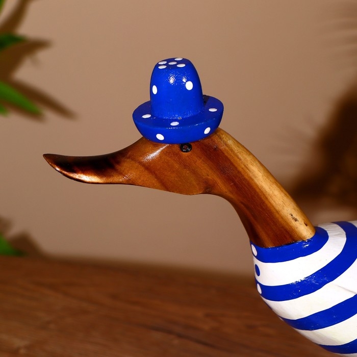 Сувенир "Уточка в синем" дерево 25х7х25 см