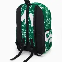 Рюкзак молодёжный на молнии, с карманами, размер 30&times;13&times;42 см, зелёный