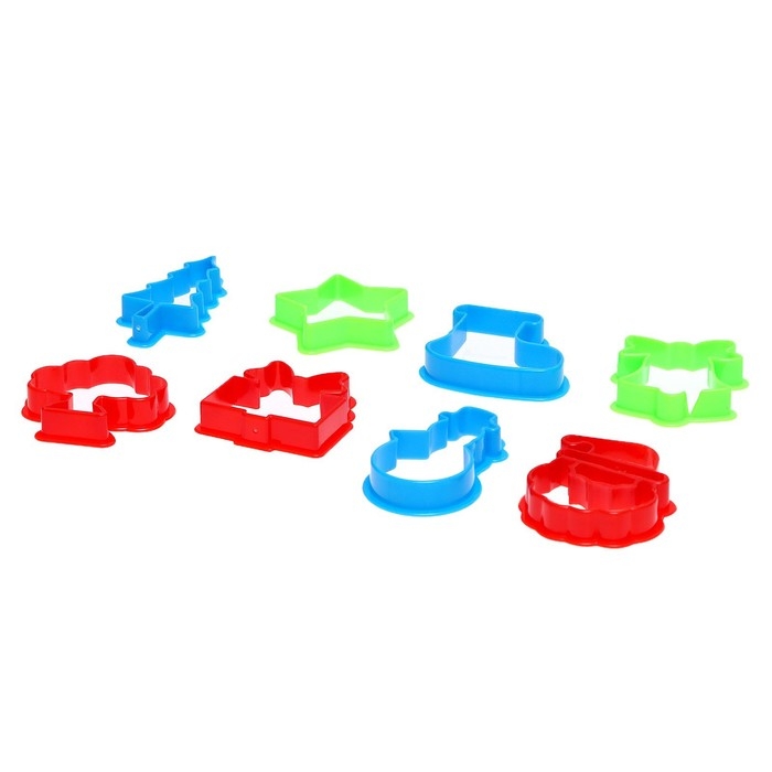 Набор для игры с пластилином «Весёлый Новый год», 8 форм, 4 бруска пластилина Набор для игры с пластилином «Весёлый Новый год», 8 форм, 4 бруска пластилина