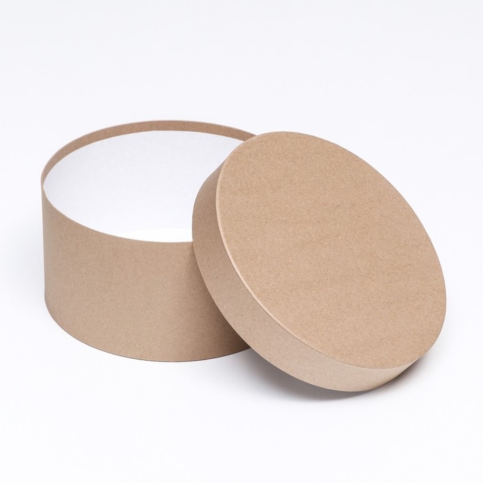 Коробка круглая крафт, 25 х12 см Коробка круглая крафт, 25 х12 см