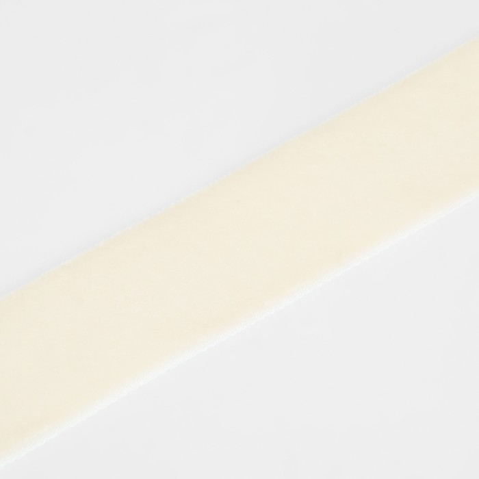 Лента бархатная, 25 мм, 18 ± 1 м, цвет молочный №08