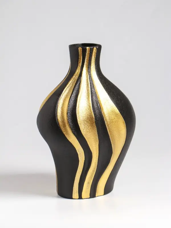Ваза &laquo;Оделис&raquo;, 19.5&times;15 см, керамика, чёрная