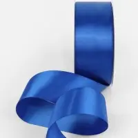 Лента атласная TEIRA, двухсторонняя, 38 мм, 25&plusmn;1 м, синяя №0329