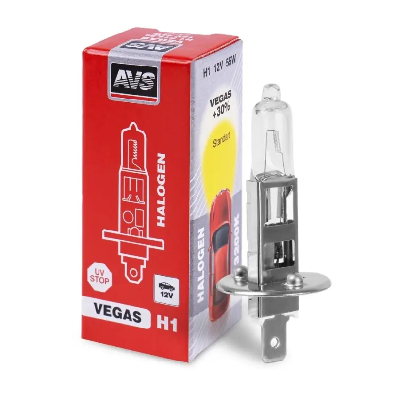 Галогенная лампа AVS Vegas H1.12V. 55W.1шт.