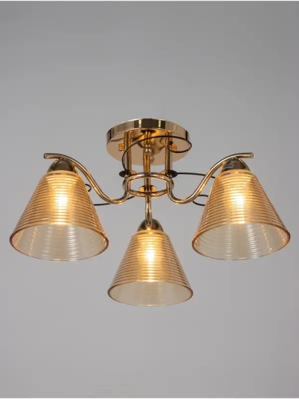 Люстра &laquo;Кольцо&raquo; 3&times;40 Вт Е27 золото 48&times;48&times;24 см