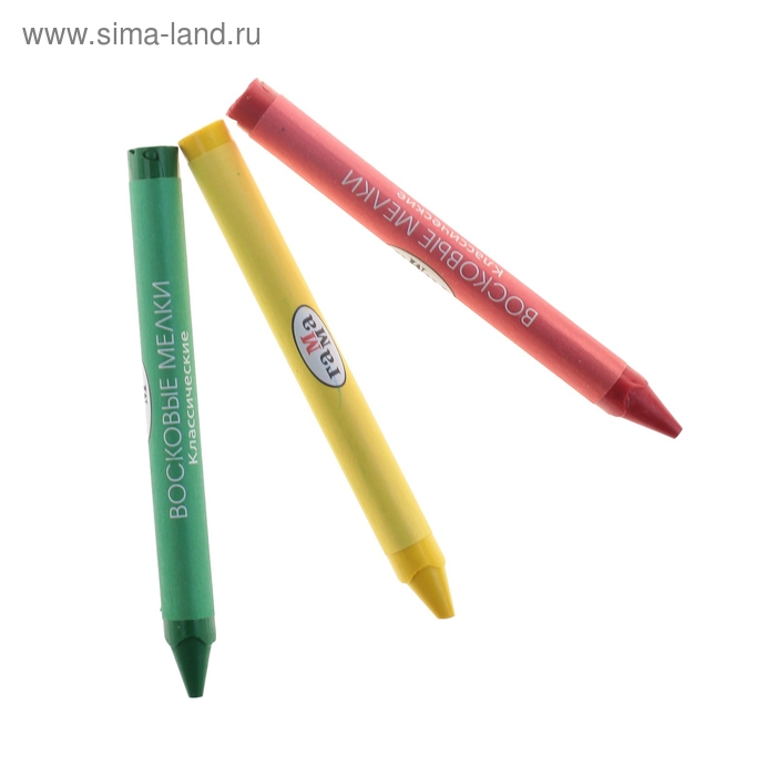 Мелки восковые 18 цветов Гамма  Мелки восковые 18 цветов Гамма "Классические", треугольные, европодвес 2131018_01_34