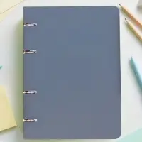 Тетрадь на кольцах Calligrata A5, 120 листов, в клетку, пластиковая обложка, блок офсет, серая