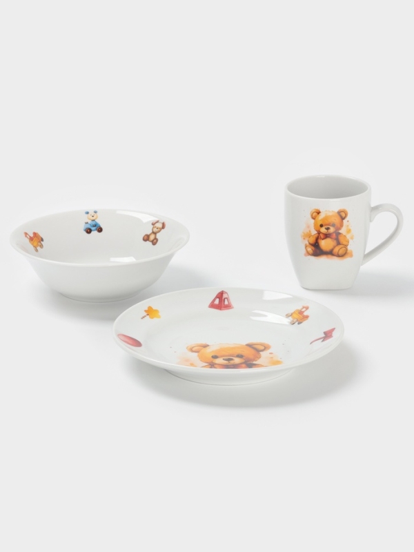 Набор посуды 3 предм. Мишутка И. у. Набор посуды 3 предм. Мишутка И. у.