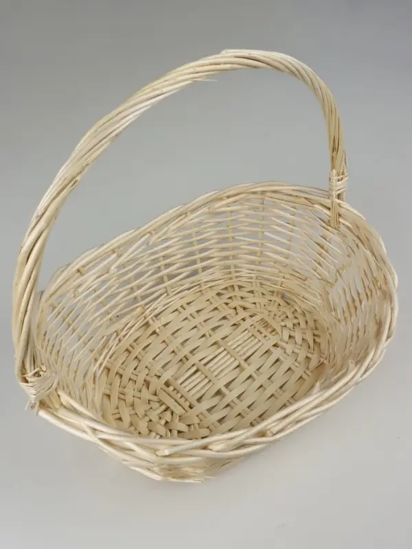 Корзина плетеная (ива): 39х34х17, 1 шт., выбеленный