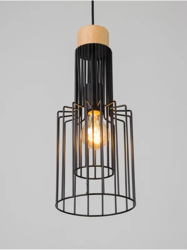 Светильник &laquo;Крит&raquo; 1&times;40 Вт Е27 черный/коричневый 16&times;16&times;40.5(140)см