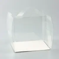 Коробка из PVC для куличей и десертов, прозрачная, 15&times;16&times;16 см