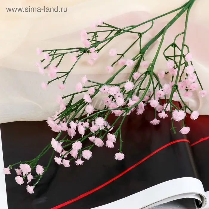 Цветы искусственные &laquo;Ветка гипсофилы&raquo;, 1&times;53 см, розовые