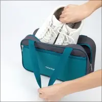 Сумка для обуви TEXTURA, на молнии, наружный карман, размер 33&times;10&times;20 см, бирюзовая