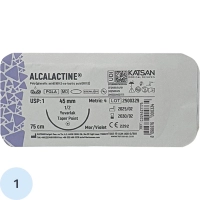 Шовный материал ALCALACTINE 1 75см, колющ. 45мм 1/2 12шт C0245Z1T75