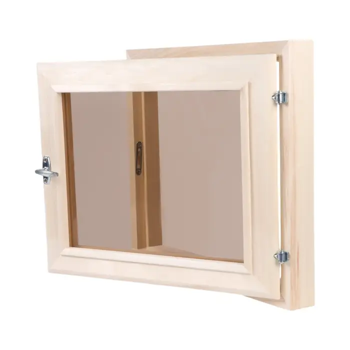 Окно для бани, 50&times;60 см, двойное стекло, липа, тонированное