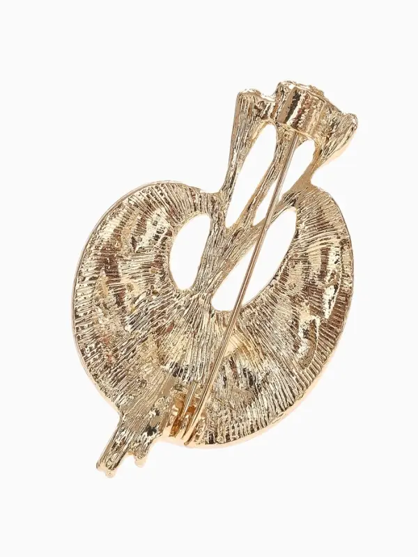 Брошь &laquo;Палитра&raquo; с кисточками, цветная с белым в золоте
