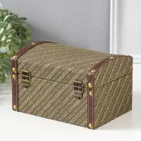 Шкатулка дерево "Диагональ" тина набор 2 шт 19х13,5х12 23х17х14 см