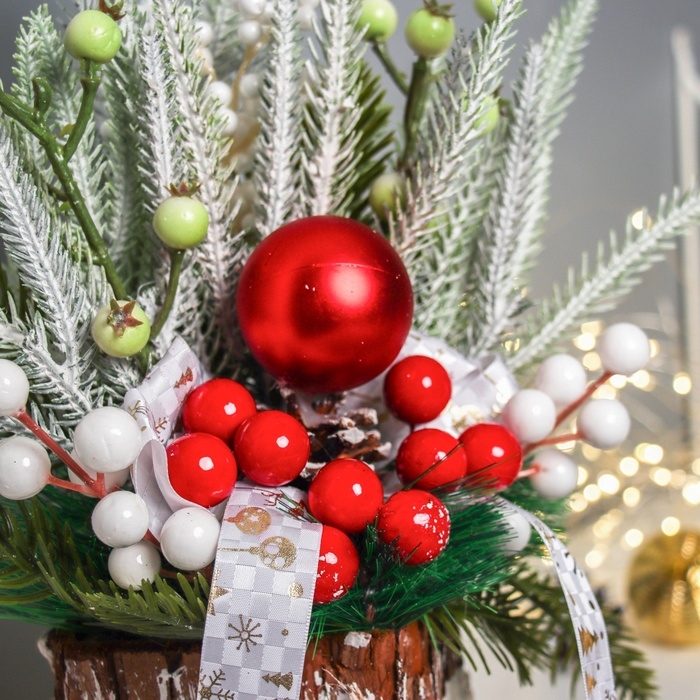 Декор  Декор "Яркая сказка" бант ягодки, 35 см