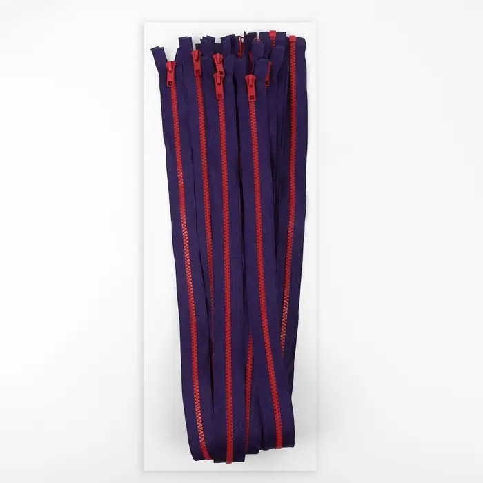 Молния «Трактор», №5, разъёмная, замок автомат, 90 см, синяя, красная Молния «Трактор», №5, разъёмная, замок автомат, 90 см, синяя, красная