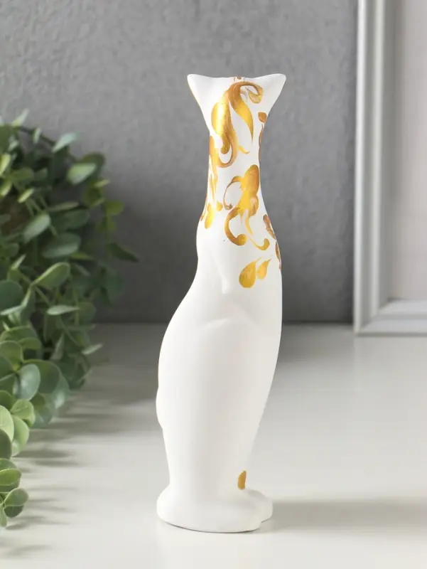 Фигура керамика &laquo;Кошка Багира&raquo;, 20 см, белый