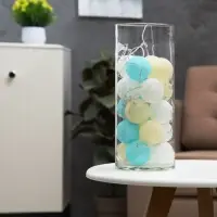 Гирлянда &laquo;Нить&raquo; 5 м с насадками &laquo;Клубки пастельные&raquo;, IP20, прозрачная нить, 20 LED, свечение белое, 220 В