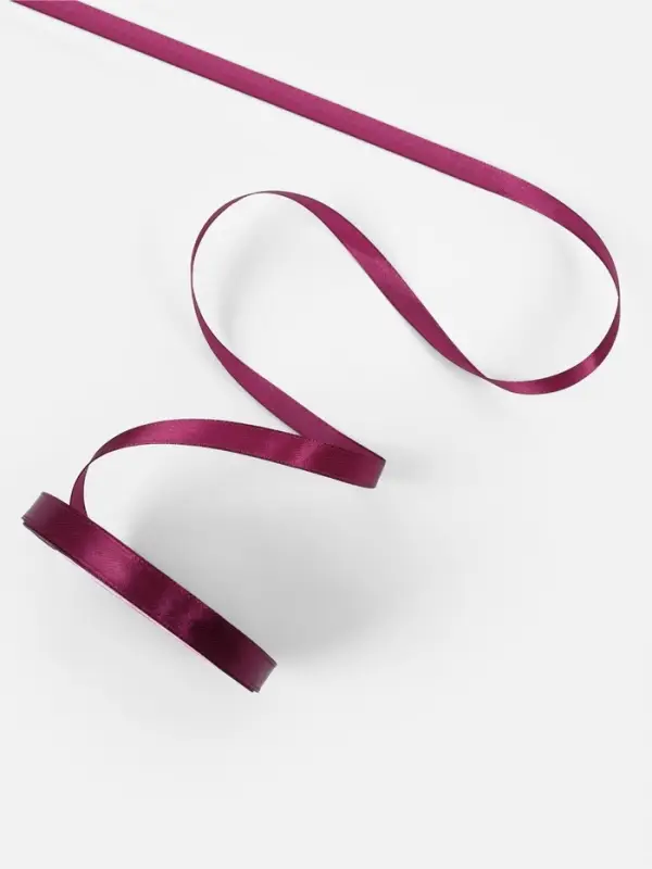 Лента атласная, 10 мм, 23±1 м, баклажановая №252 Лента атласная, 10 мм, 23±1 м, баклажановая №252