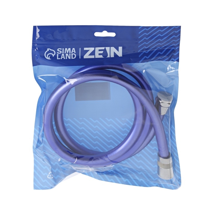 Душевой шланг ZEIN Z15PB, 150 см, антиперекручивание, латунные гайки, фиолетовый Душевой шланг ZEIN Z15PB, 150 см, антиперекручивание, латунные гайки, фиолетовый